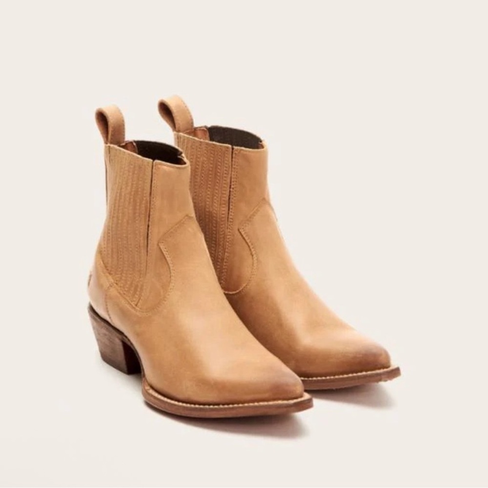 Frye Sacha Chelsea Boot Brown Calf Leather Women’s 8 B - Picture 3 of 14